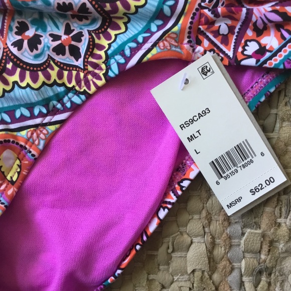 Kenneth Cole Ruched Paisley Bikini Bottom - Picture 6 of 10